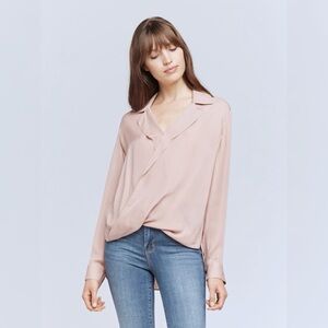L’Agence Rita Blouse 100% Silk Light Pink / Peach